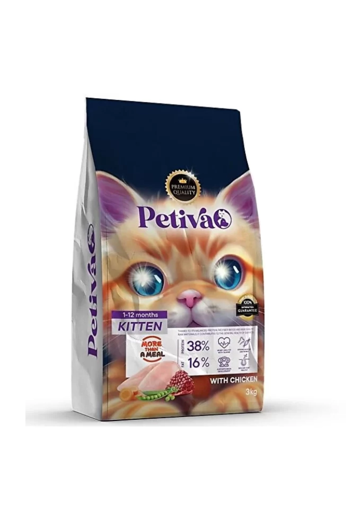 Petiva Yavru Tavuklu Kedi Maması 3 Kg