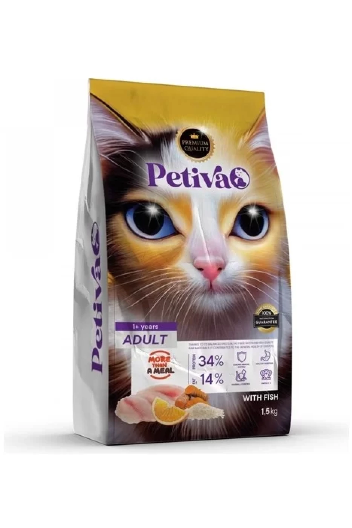 Petiva Yetişkin Balıklı Kedi Maması 1.5 Kg