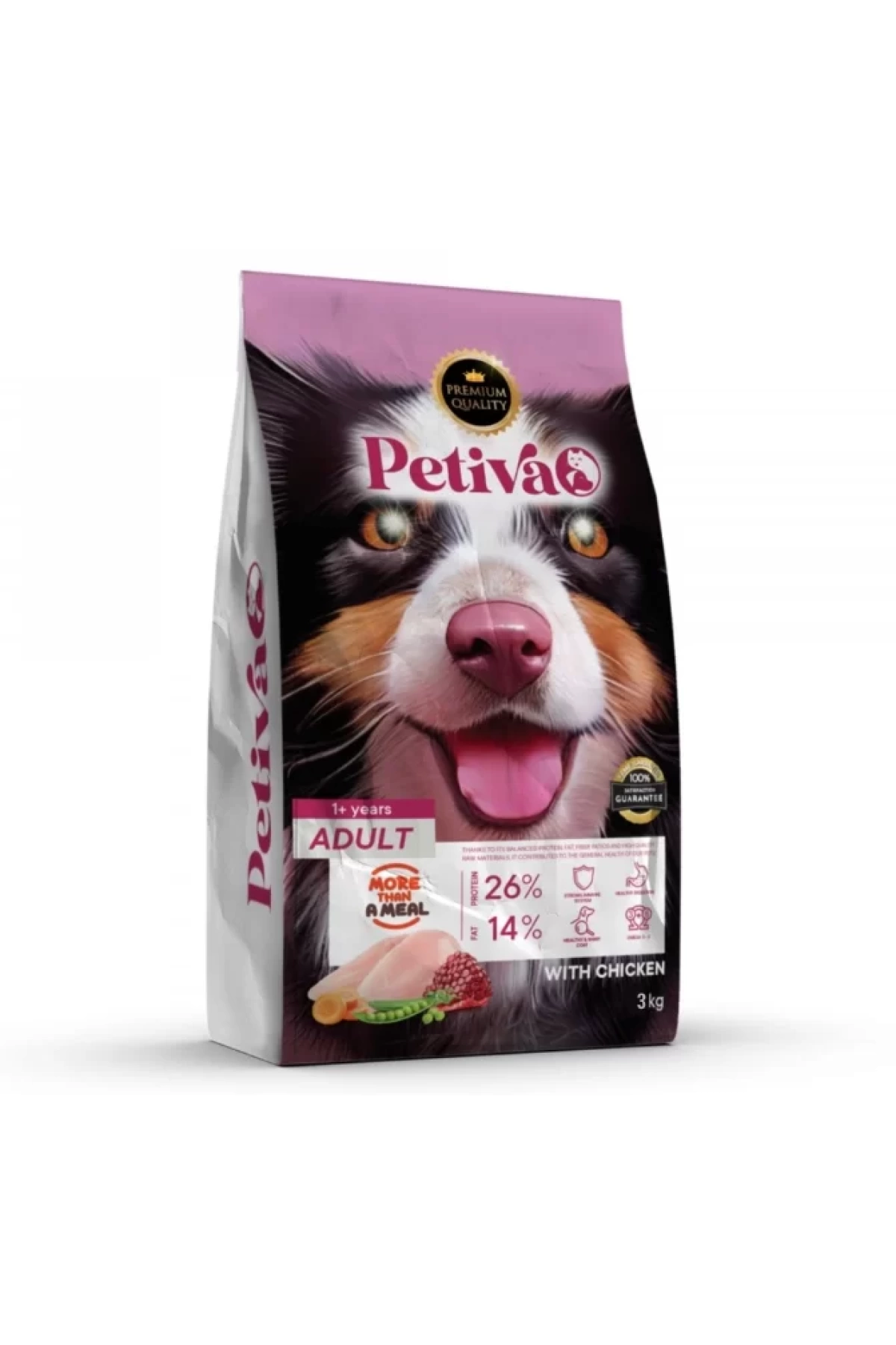 Petiva Yetişkin Tavuklu Köpek Maması 3 kg