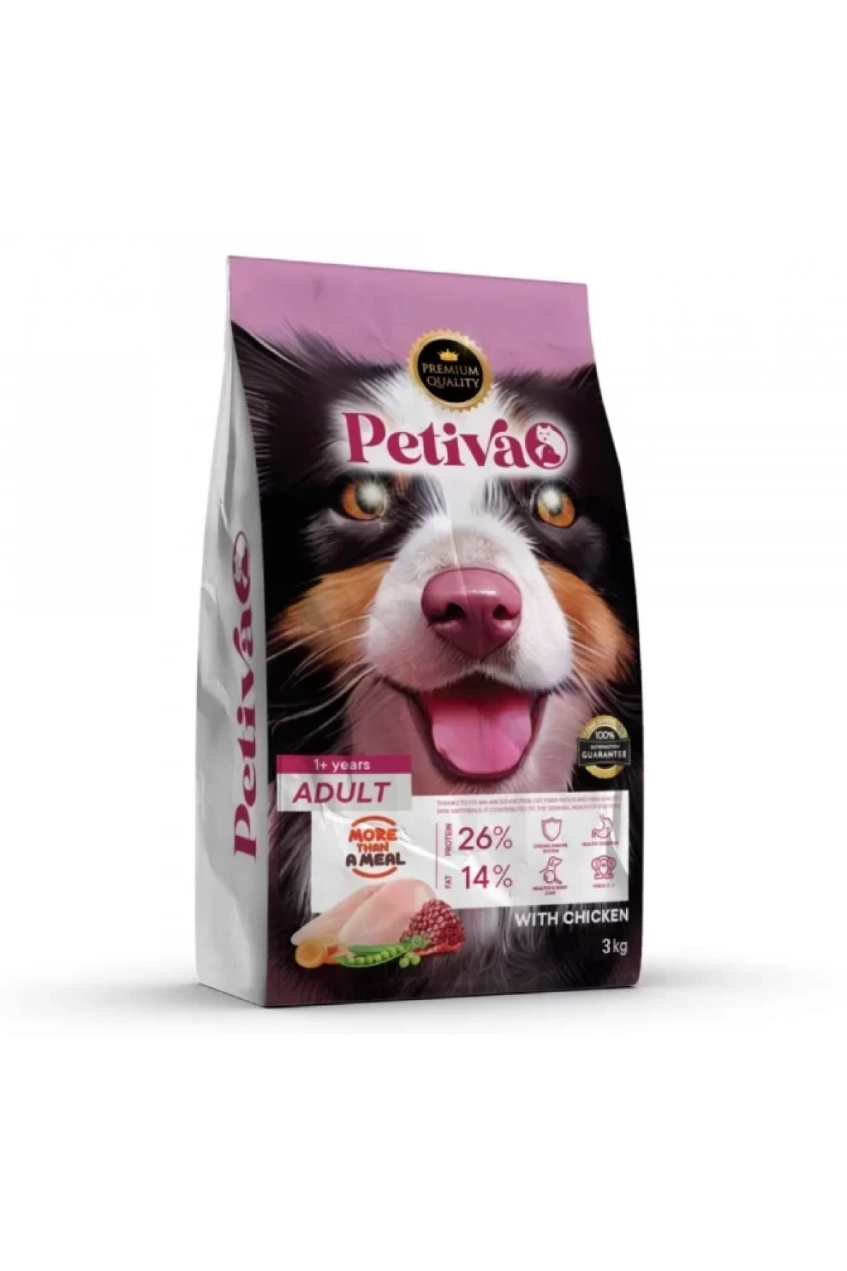 Petiva Yetişkin Tavuklu Köpek Maması 3 Kg