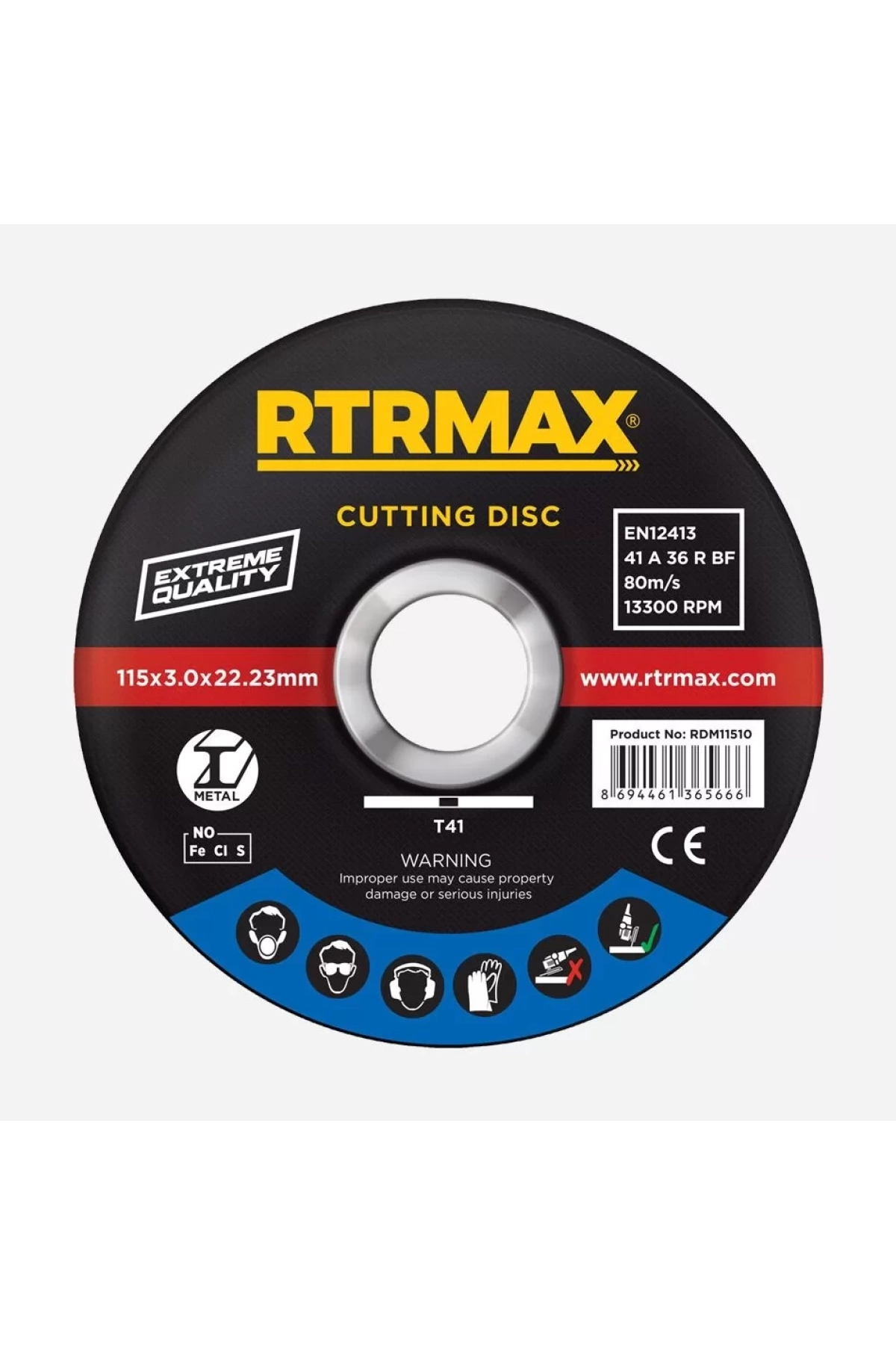 Rtrmax RDM11510 Metal Kesme Diski 115x1.0mm