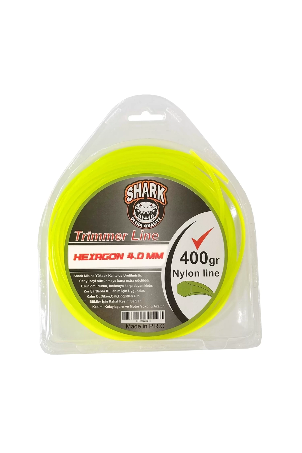 Shark Motorlu Tırpan Misinası 6 Köşe 4.00mm Yeşil 400gr