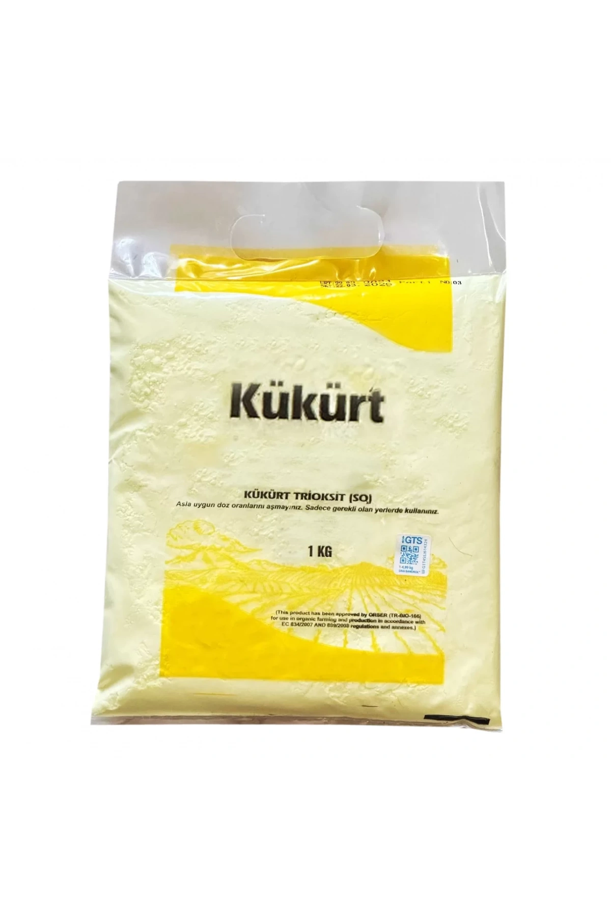 Toz Kükürt Elementel Zirai Kükürt 1Kg Haşere Mantar