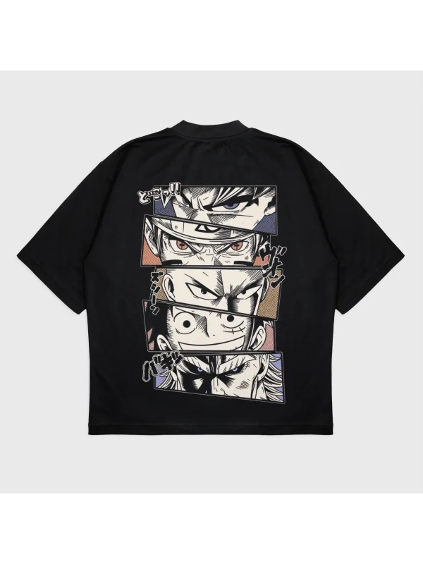 Oversize Urbenıe Baskılı Bisiklet Yaka T-Shırt