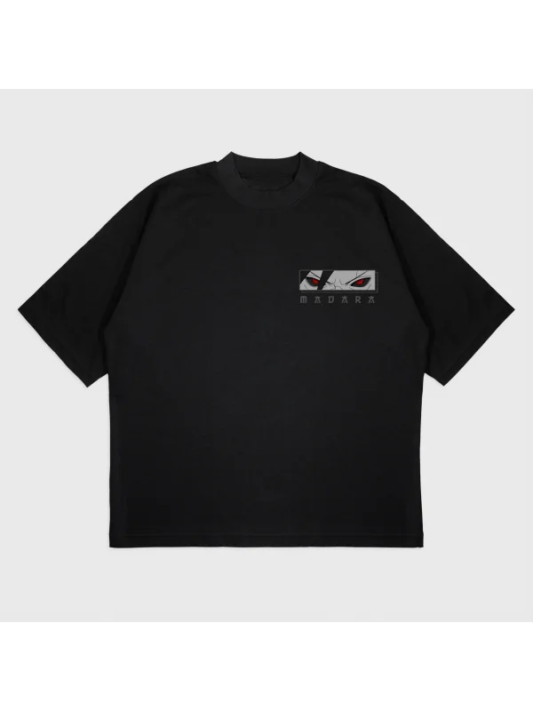 Oversize Uchiha Clan Baskılı T-Shırt