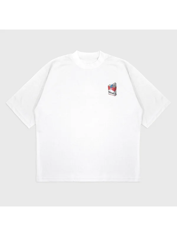 Oversize Enjoyable Baskılı T-Shırt