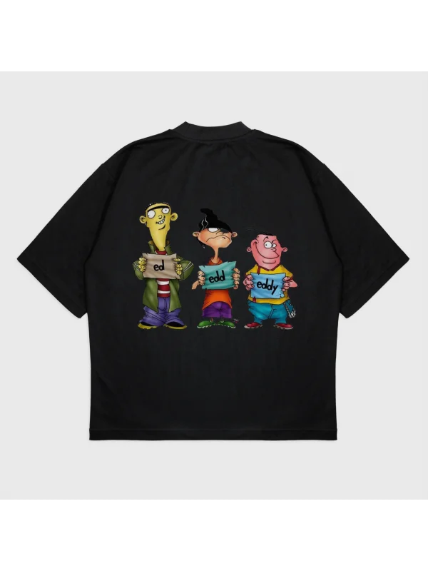 Oversize ed, edd, eddy Baskılı T-shırt