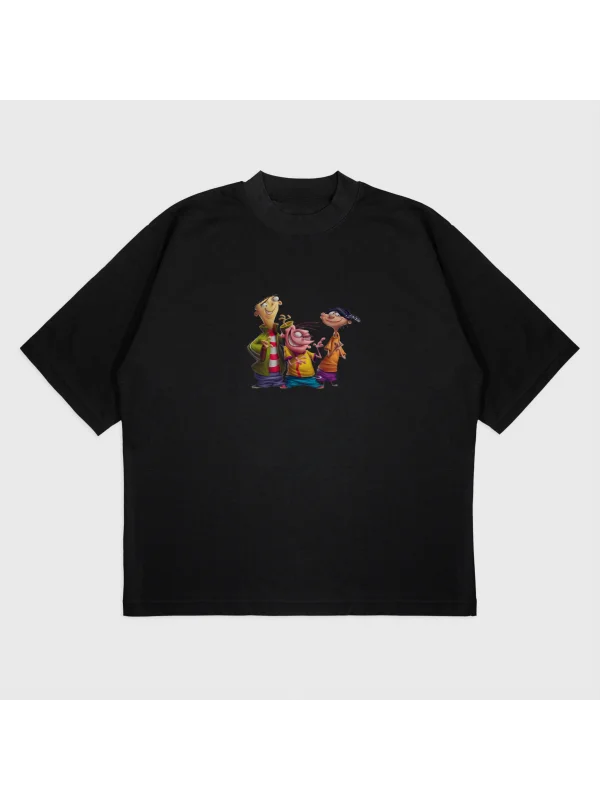 Oversize ed, edd, eddy Baskılı T-shırt