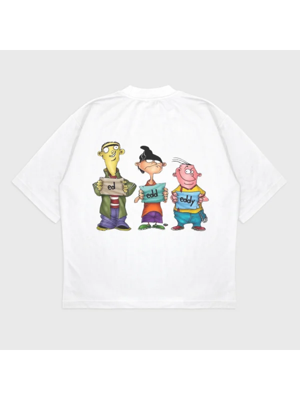 Oversize ed, edd, eddy Baskılı T-shırt