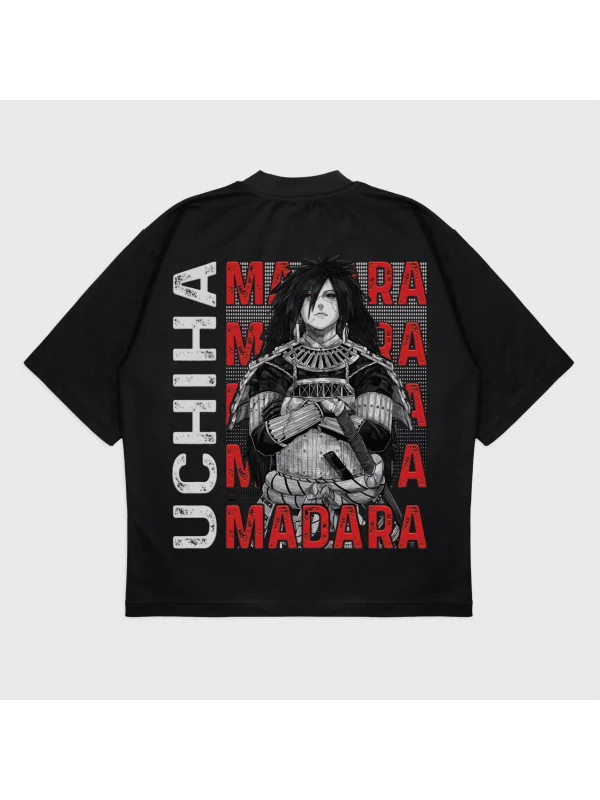 Oversize Uchiha Clan Baskılı T-Shırt