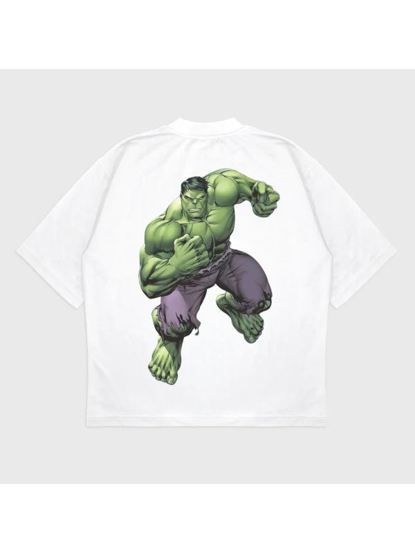 Oversize Hulk Baskılı T-Shırt