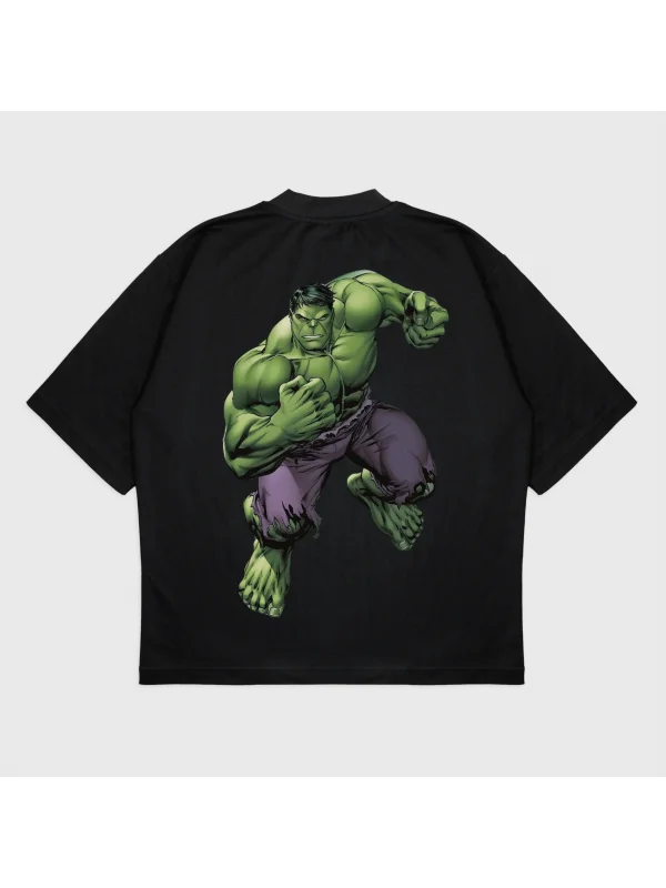Oversize Hulk Baskılı T-Shırt