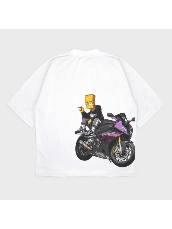 Oversize Simpaon Baskılı T-Shırt