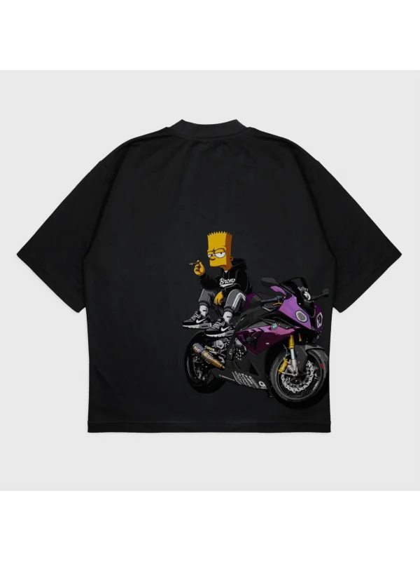 Oversize Simpaon Baskılı T-Shırt