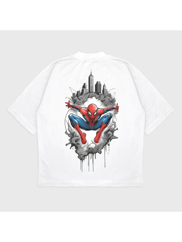 Oversize Spider-Man Baskılı T-Shırt