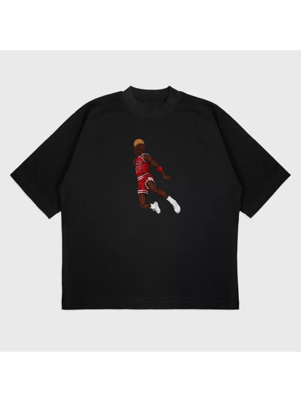 Oversize Michael Jordan Baskılı T-Shırt