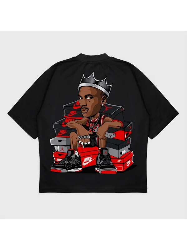 Oversize Michael Jordan Baskılı T-Shırt