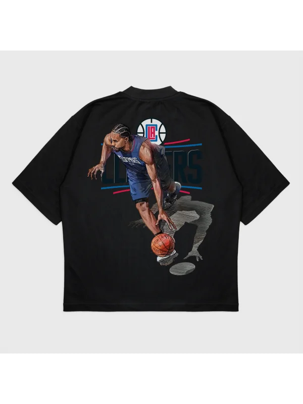 Oversize Kawhi Leonard Baskılı T-Shırt