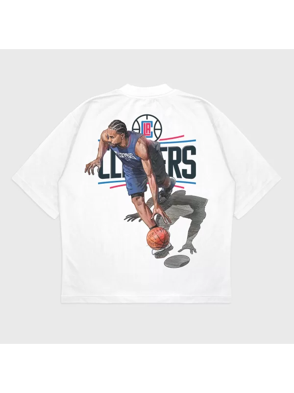 Oversize Kawhi Leonard Baskılı T-Shırt