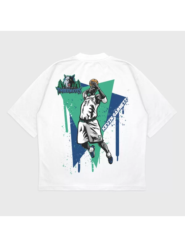 Oversize Kevin Garnett Baskılı T-Shırt