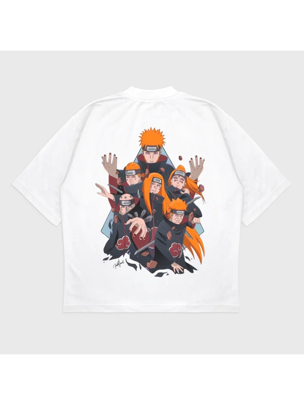 Oversize Naruto Baskılı T-Shırt