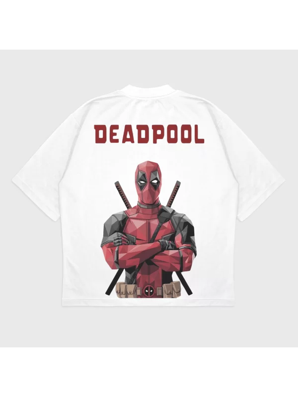 Oversize Deadpool Baskılı T-Shırt
