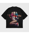 Oversize Harley Quinn Baskılı T-Shırt