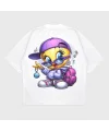 Oversize Tweety Baskılı T-Shırt