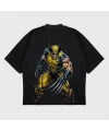 Oversize Wolverine Baskılı T-Shırt