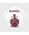 Oversize Deadpool Baskılı T-Shırt