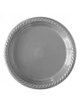 UPLASS PARTİ PLASTİK TABAK GÜMÜŞ 22 CM 25 Lİ *20