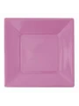 MELAMİN TABAK KARE PEMBE 6*25 Lİ