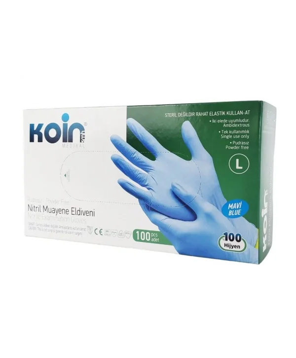 ELDİVEN NİTRİL MAVİ BÜYÜK (L)100 LÜ*20