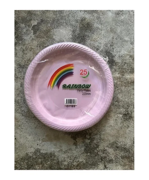 RAİNBOW PLAS TABAK LİLA 22 CM 25 Lİ *40