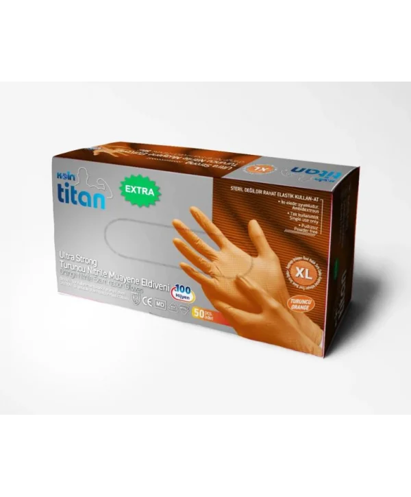 ELDİVEN TİTAN EKSTRA TURUNCU  BÜYÜK  50*20 Lİ