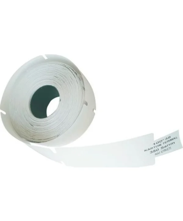 RAF ETİKETİ 38 mm*100 mt. 350 SARIM ORTADAN ÇENTİK*120 ADET