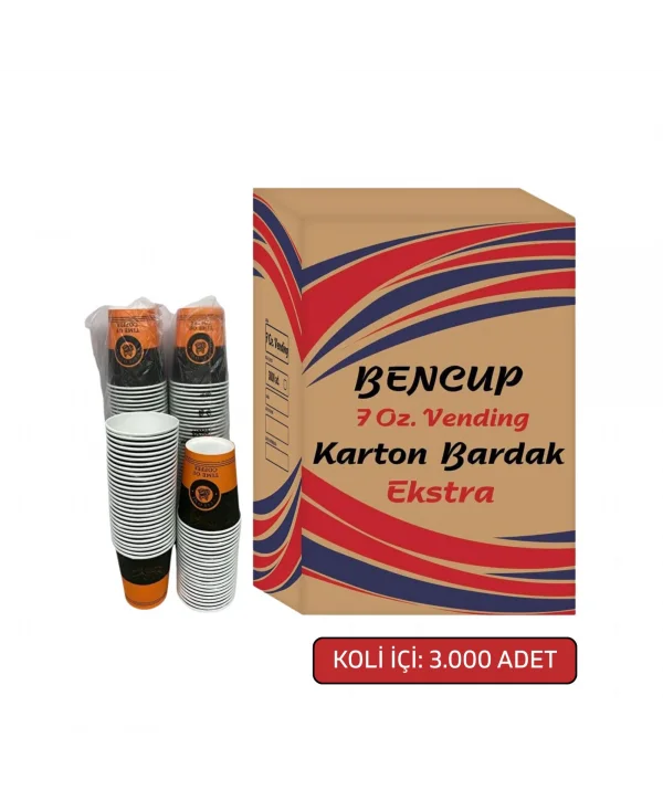 BENCUP 7 OZ KARTON BARDAK VENDİNG EXTRA 50 ad* 60 pk