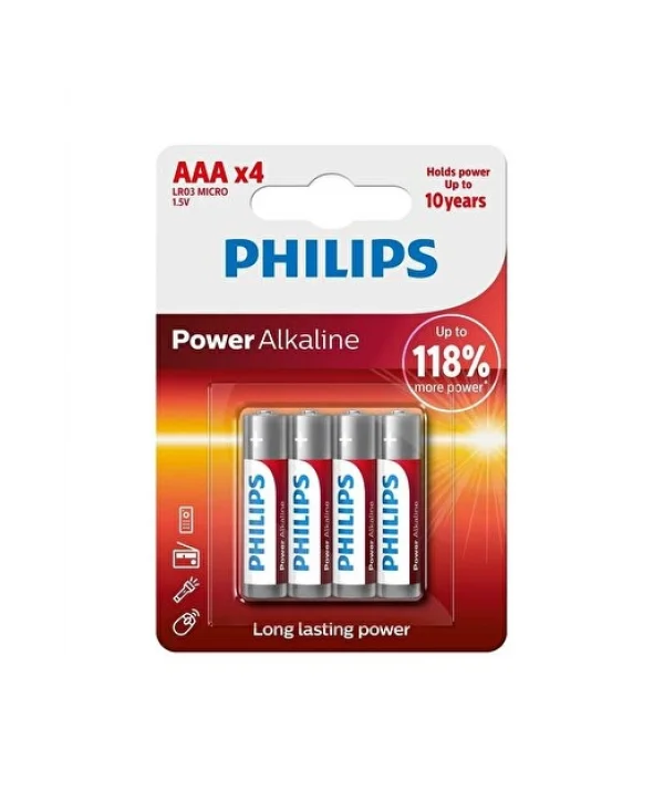 PİL PHILPS 4 LÜ  İNCE  *12 PK