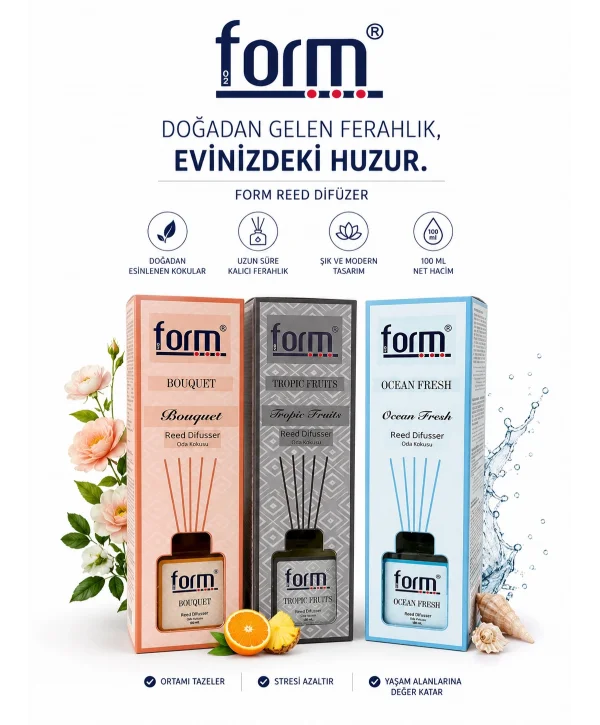 ÖZFORM ODA PARFÜMÜ ÇUBUKLU 100 CC