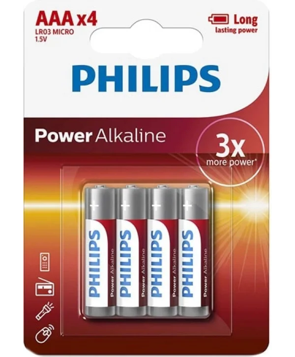 PİL PHILPS 4 LÜ KALEM * 12 pk.