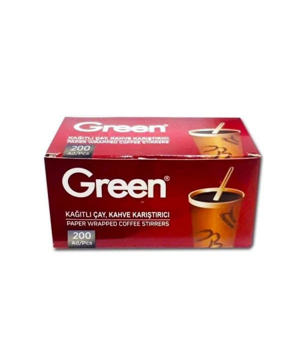 TAHTA KARIŞTIRICI (GREEN) KAĞIT SARGILI 200 ad.*20 pk