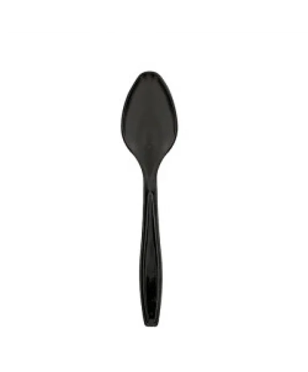 PLASTİK SÜP KAŞIK  LÜX SİYAH  ( KÜÇÜK) 100* 40 LI