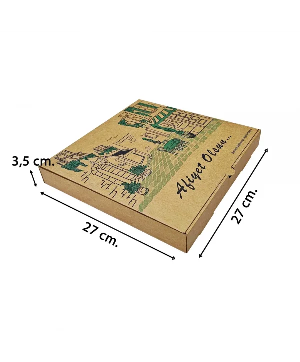 PİZZA KUTUSU 27*27*3,5 100 LÜ