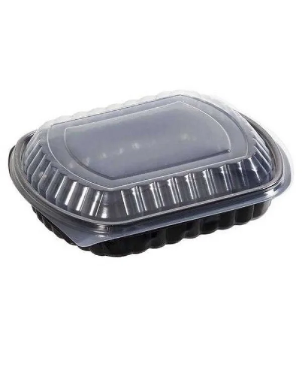 FT1  YEMEK KABI PLASTİK BÖLMESİZ KABI + KAPAK *200 LÜ