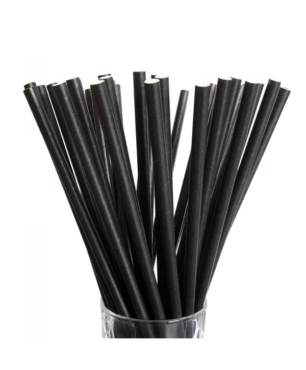 PİPET SARGILI KAĞIT PİPET SİYAH  8mm*240mm 250 *16