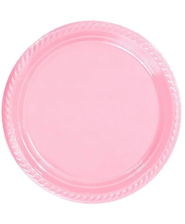 UPLASS PARTİ PLASTİK TABAK PEMBE 22 CM 25 Lİ *20