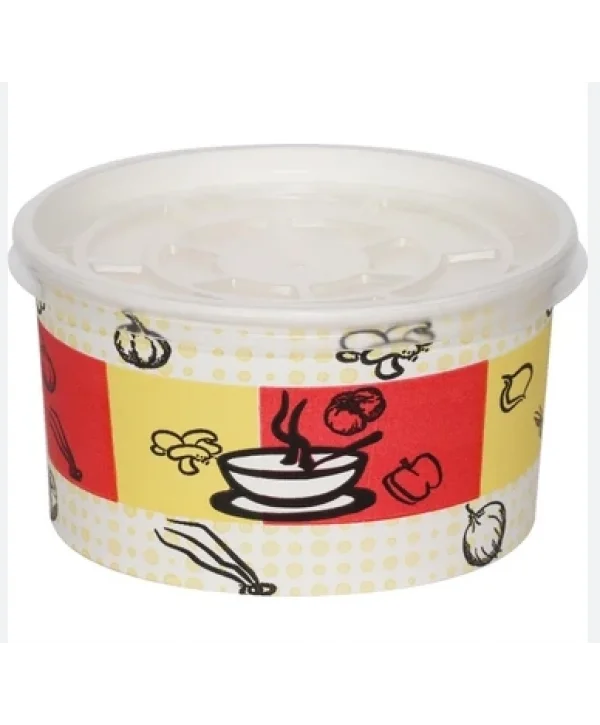 KARTON ÇORBA KASESİ CEK + KAPAK 25*20 Lİ 14 OZ