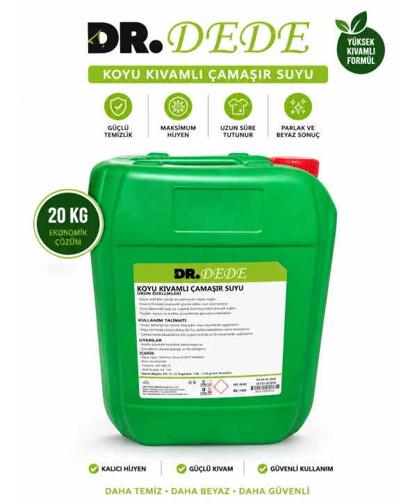 DR DEDE ULTRA ÇAMAŞIR SUYU 20 KG.