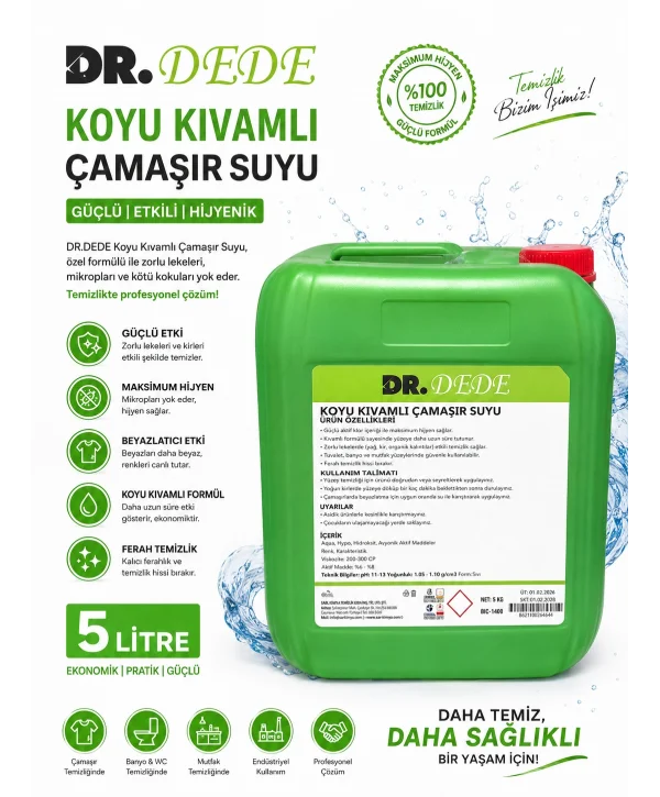 DR DEDE ULTRA ÇAMAŞIR SUYU 5 KG.