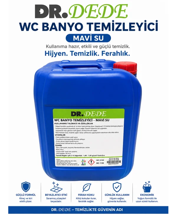 DR DEDE WC BANYO MAVİ SU 20 KG.